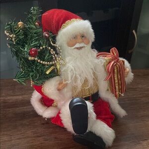 NWOT Red and White Santa Claus Holiday Decor